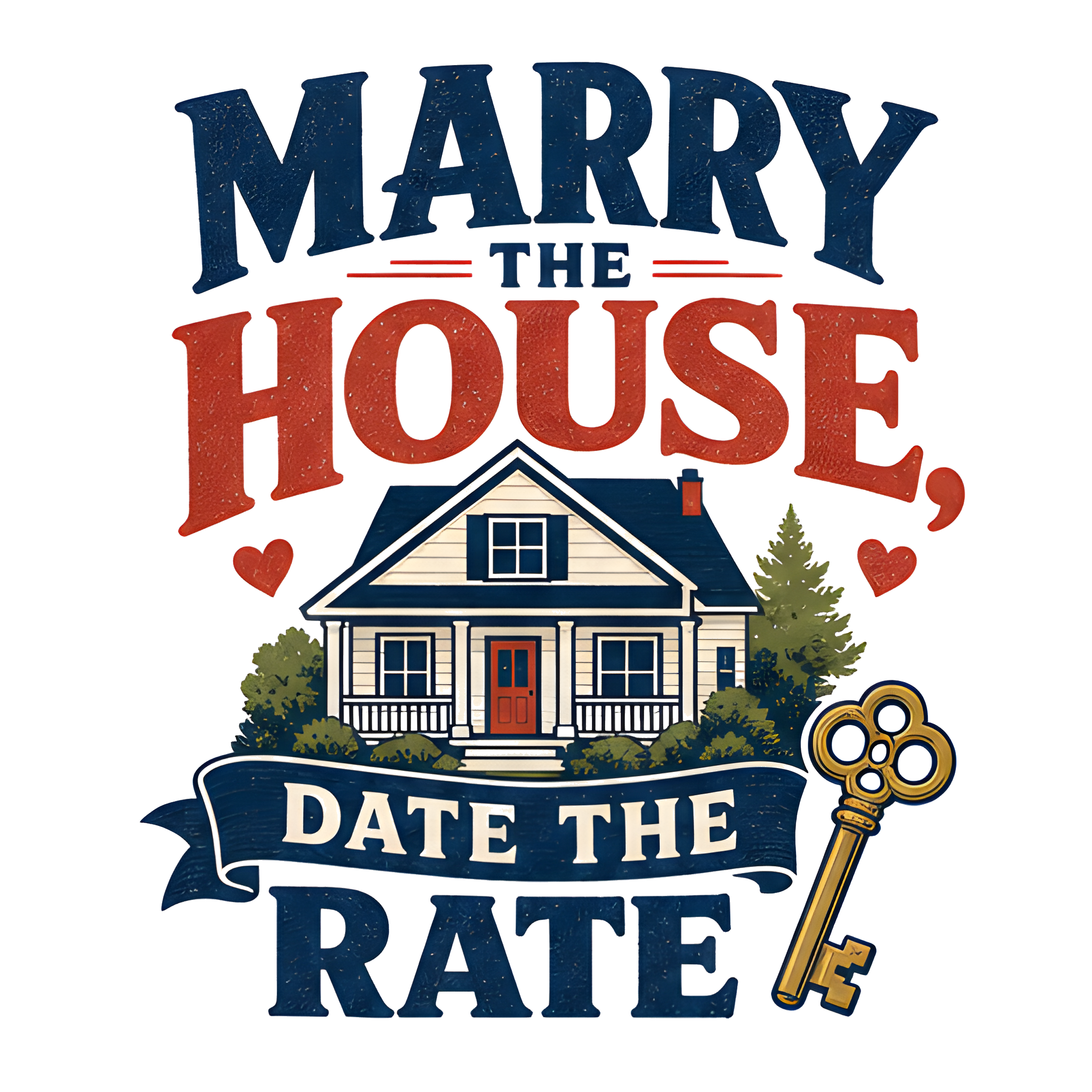 MARRY THE HOUSE, DATE THE RATE original artwork