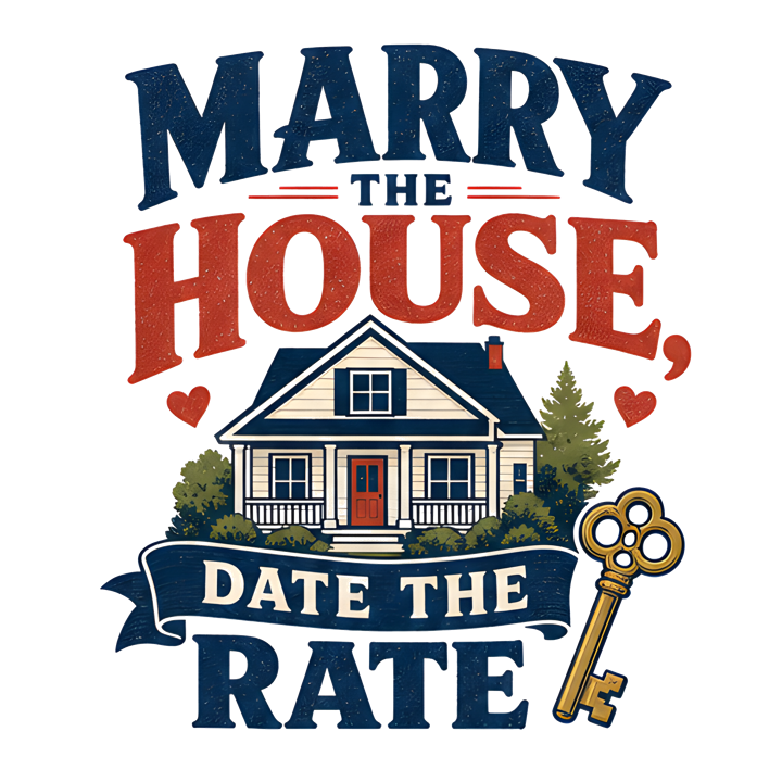 MARRY THE HOUSE, DATE THE RATE — mortgage t-shirt design by Bazzai Studio