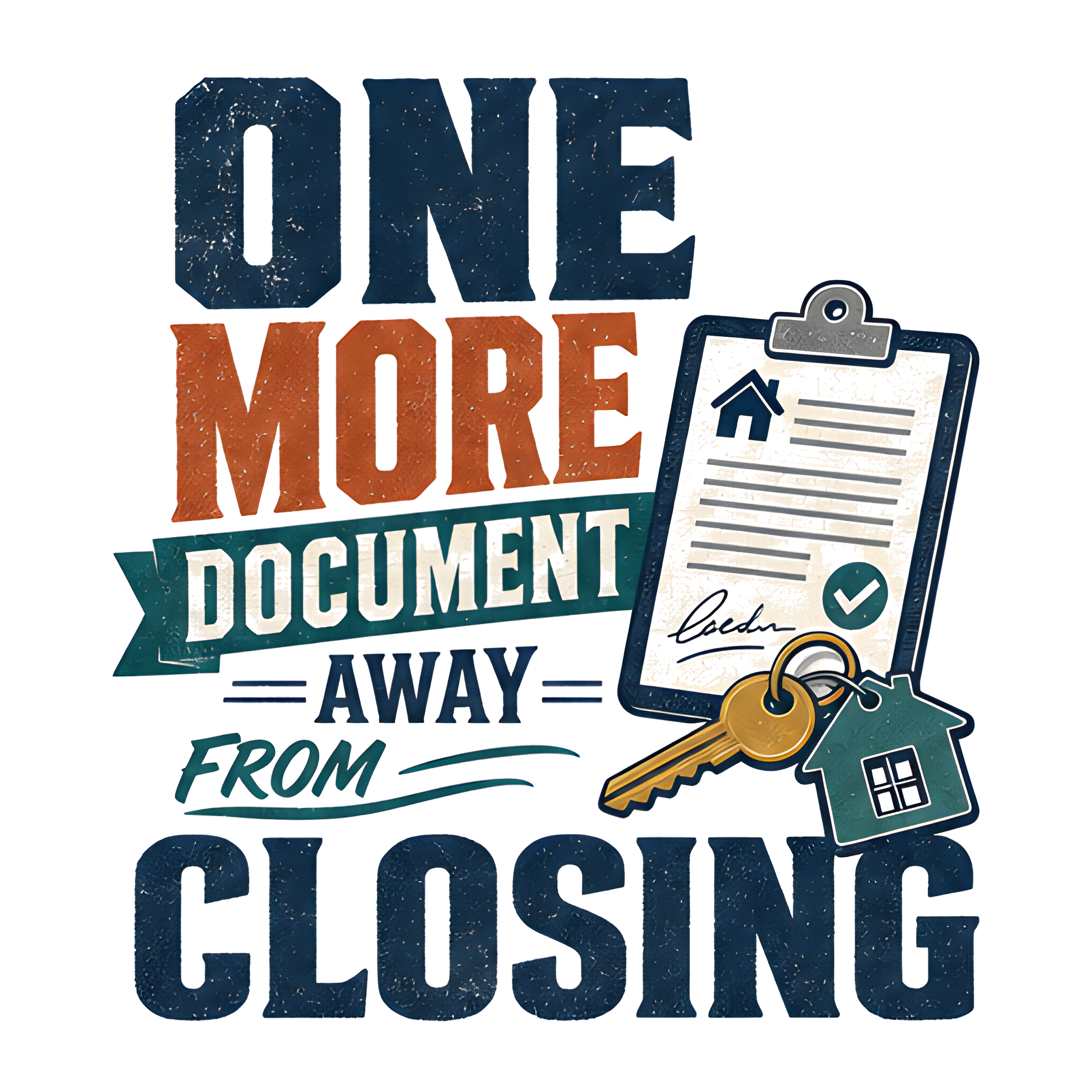 ONE MORE DOCUMENT AWAY FROM CLOSING original artwork