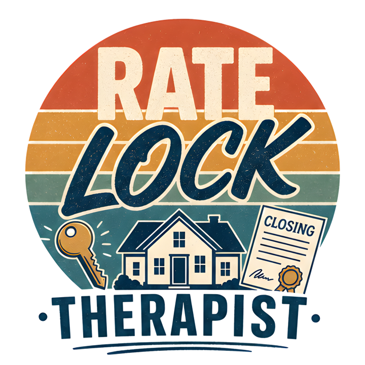 RATE LOCK THERAPIST — mortgage t-shirt design by Bazzai Studio
