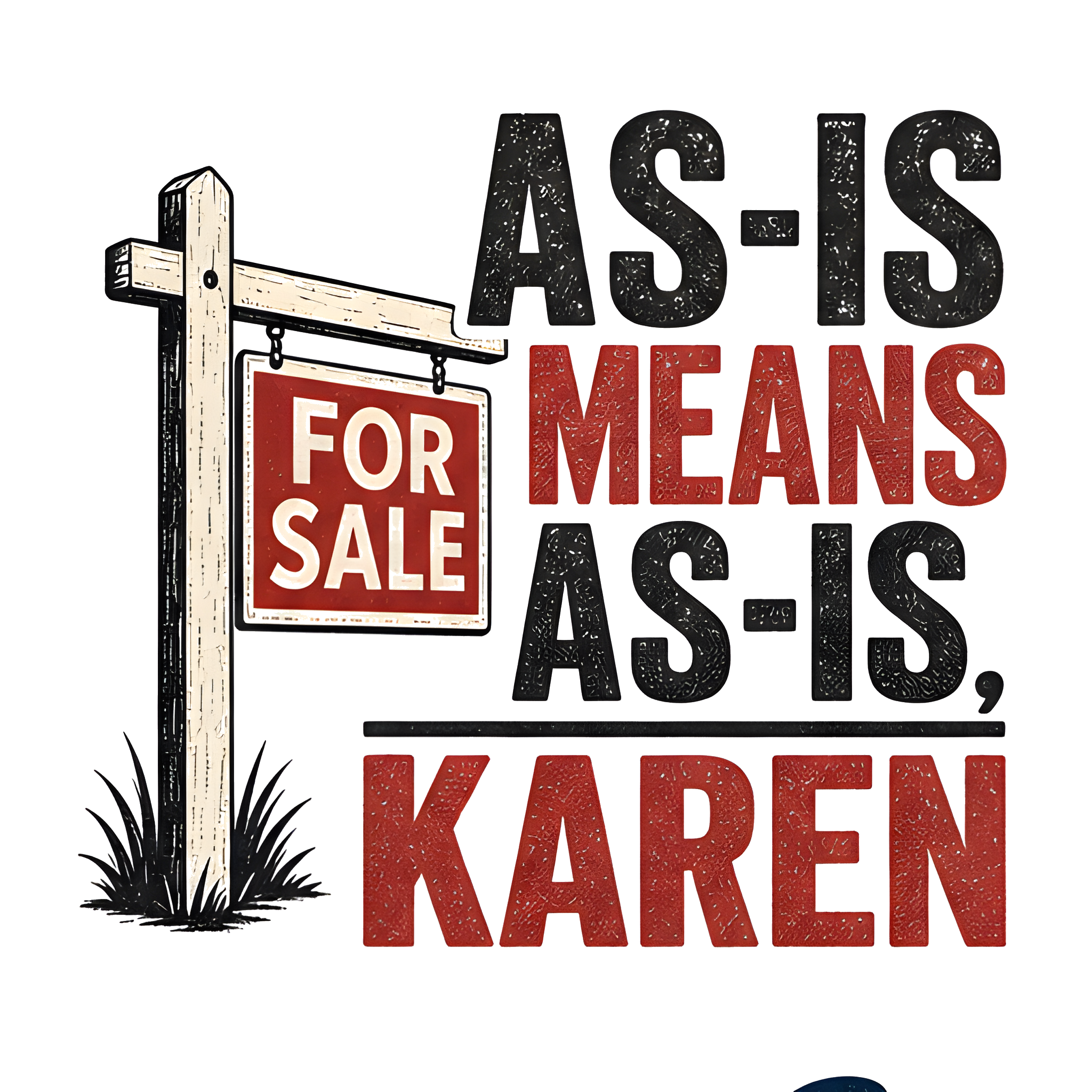AS-IS MEANS AS-IS, KAREN original artwork
