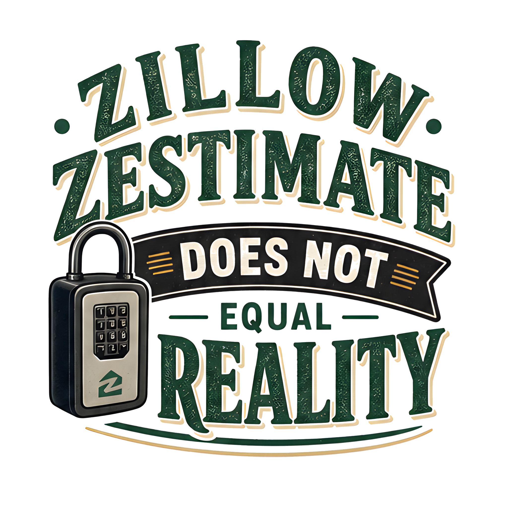 ZILLOW ZESTIMATE DOES NOT EQUAL REALITY original artwork