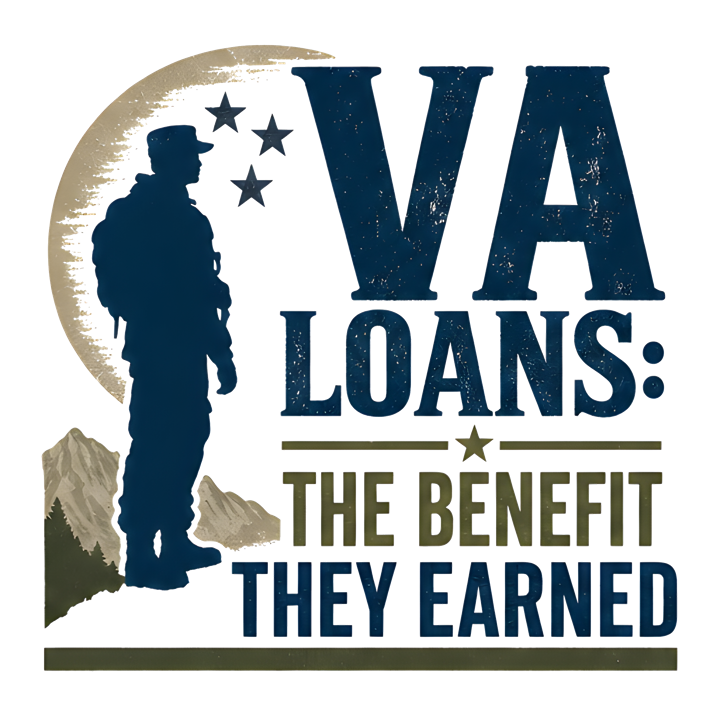VA LOANS: THE BENEFIT THEY EARNED — mortgage t-shirt design by Bazzai Studio