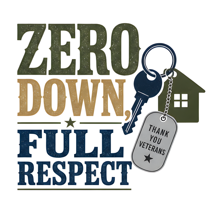 ZERO DOWN, FULL RESPECT — mortgage t-shirt design by Bazzai Studio