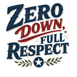 ZERO DOWN, FULL RESPECT — art by Bazzai Studio